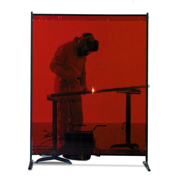 RIDEAU DE SOUDAGE ROUGE TRANSLUCIDE DIN06 H1,8X L1,4M