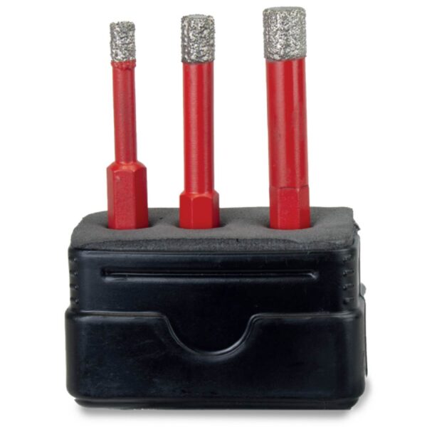 JEU DE 3 FORET DIAMANTE VACUUM BRAZED POUR PORCELAINE GRES CERAME