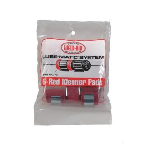 LUBEMATIC TAMPON ROUGE NON TRAITE POUR FIL MIG ALUMINIUM. 6 PCS