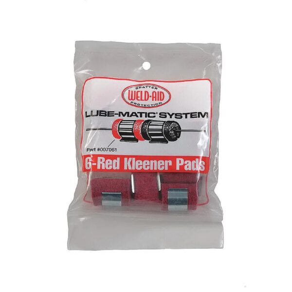 LUBEMATIC TAMPON ROUGE NON TRAITE POUR FIL MIG ALUMINIUM. 6 PCS