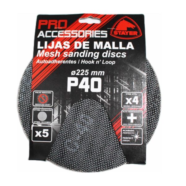 JEU DE 5 PAPIERS ABRASIF Ø225 MAILLE CERAMIQUE