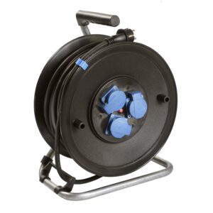 ENROULEUR DE CABLE A TAMBOUR 285MM, AVEC CLAPETS, 25M H07RN-F 3G2,5