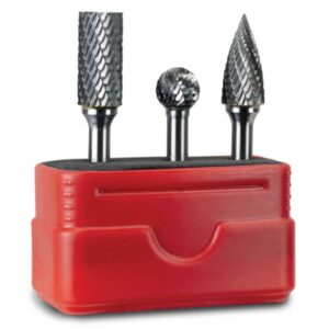 JEU DE 3 FRAISES CARBURE POUR MEULEUSE DROITES ET PERCEUSES SD 27 CE