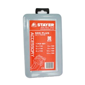 COFFRET DE 7 FORETS BETON SDS PLUS  5/6/8X110MM + 6/8/10/12X160MM