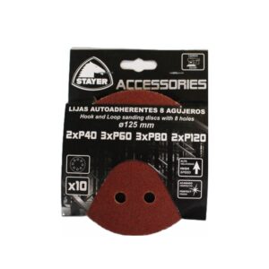 JEU 10 PAPIERS ABRA Ø125 2X P40 3X P60 3X P80 2X P120 RO150 E RO752 E