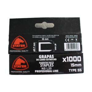 BOITE D'AGRAFES TYPE 55 15MM (1000 UNITES) NS L20