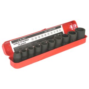 COFFRET 10 DOUILLES COURTES A CHOC 1/2" - 11 A 24MM