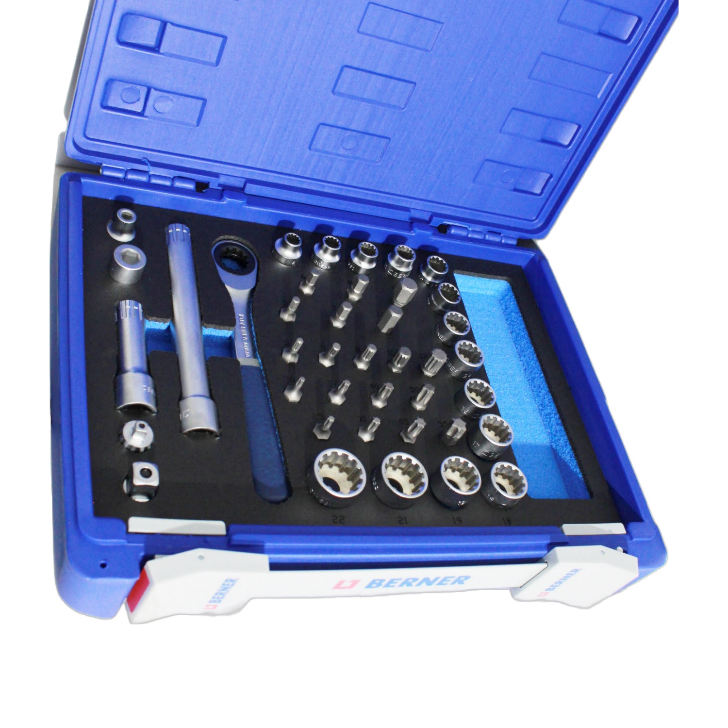 COFFRET CLIQUET ET DOUILLES DEBOUCHANTES 1/2 40 PIECES