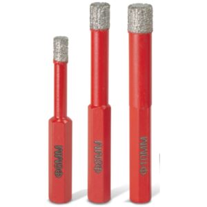 JEU DE 3 FORET DIAMANTE VACUUM BRAZED POUR PORCELAINE GRES CERAME