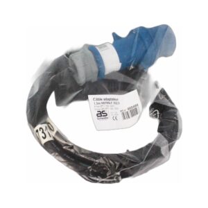 CORDON ADAPTATEUR 1,5M FICHE HYPRA 230V 2PT 16A SUR PRISE MOBILE 2PT