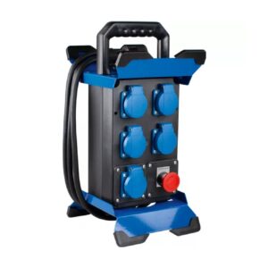 COFFRET CHANTIER STECKY 3,6KW - 5 FICHES 2PT/16A/30MA/250V ARRET URGE