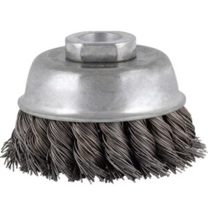 BROSSE ROTATIVE COUPE INOX TORSADE DIAM 65MM POUR MEULEUSE