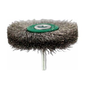 BROSSE ROTATIVE CIRCULAIRE ONDULE INOX DIAM 70 SUR TIGE 6MM