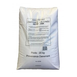 ABSORBANT TOUS LIQUIDES GRANULE MINERAL DIATOMEE SAC 20 KG/40L
