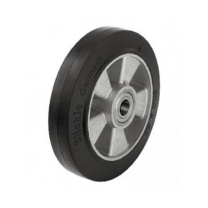 ROUE POUR TRANSPALETTE ALU/CAOUTCHOUC D200X50+ROULEMENTS