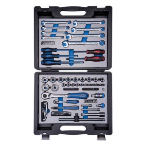 COFFRET CLIQUET DOUILLES ACCESSOIRES 1/4" 1/2" 83 PCS KT