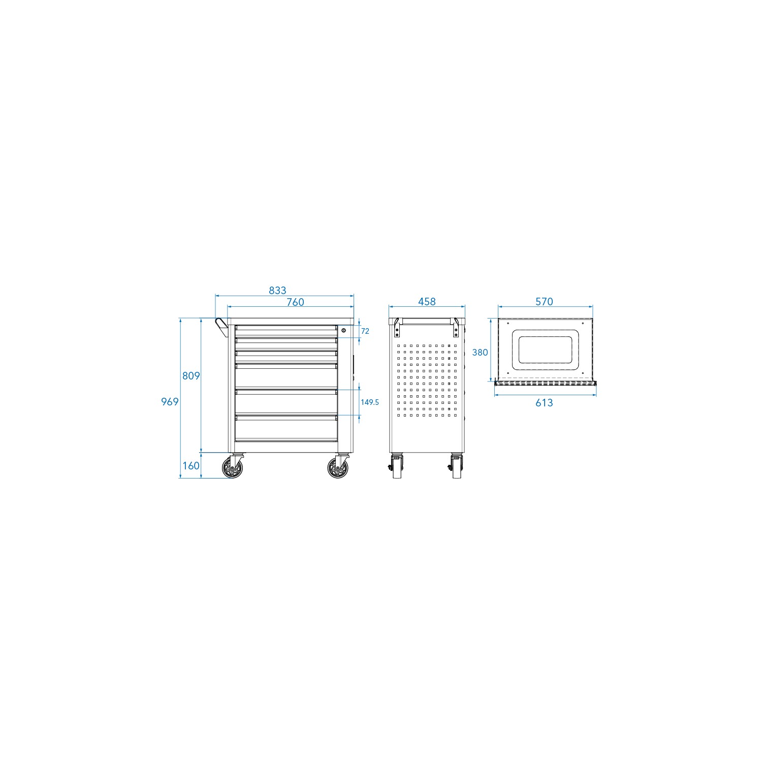 SERVANTE ROUGE COMPOSITION 179 OUTILS KT – Image 3