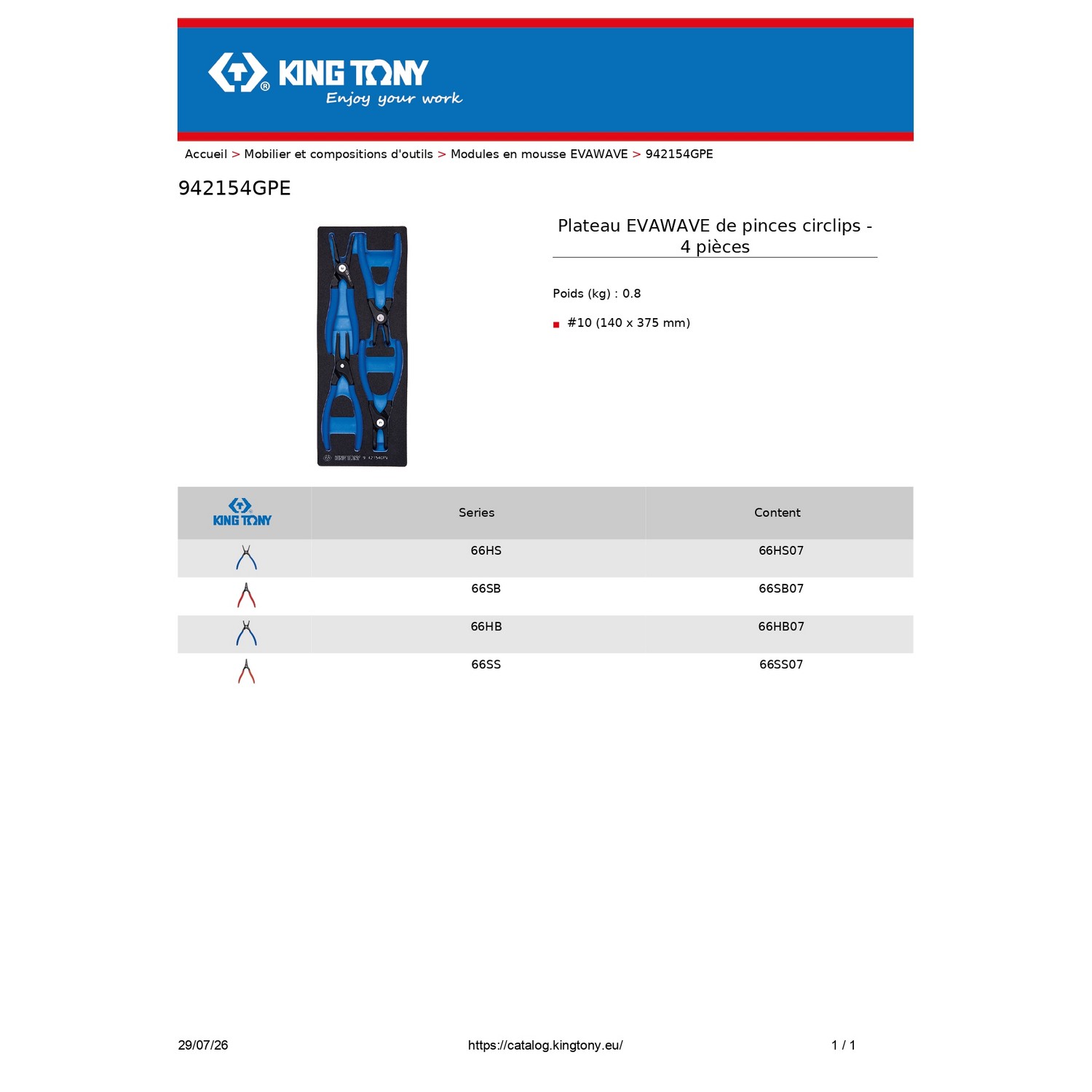 SERVANTE ROUGE COMPOSITION 179 OUTILS KT – Image 8