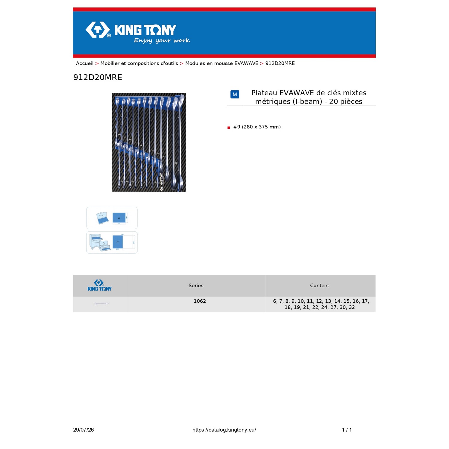 SERVANTE ROUGE COMPOSITION 179 OUTILS KT – Image 10